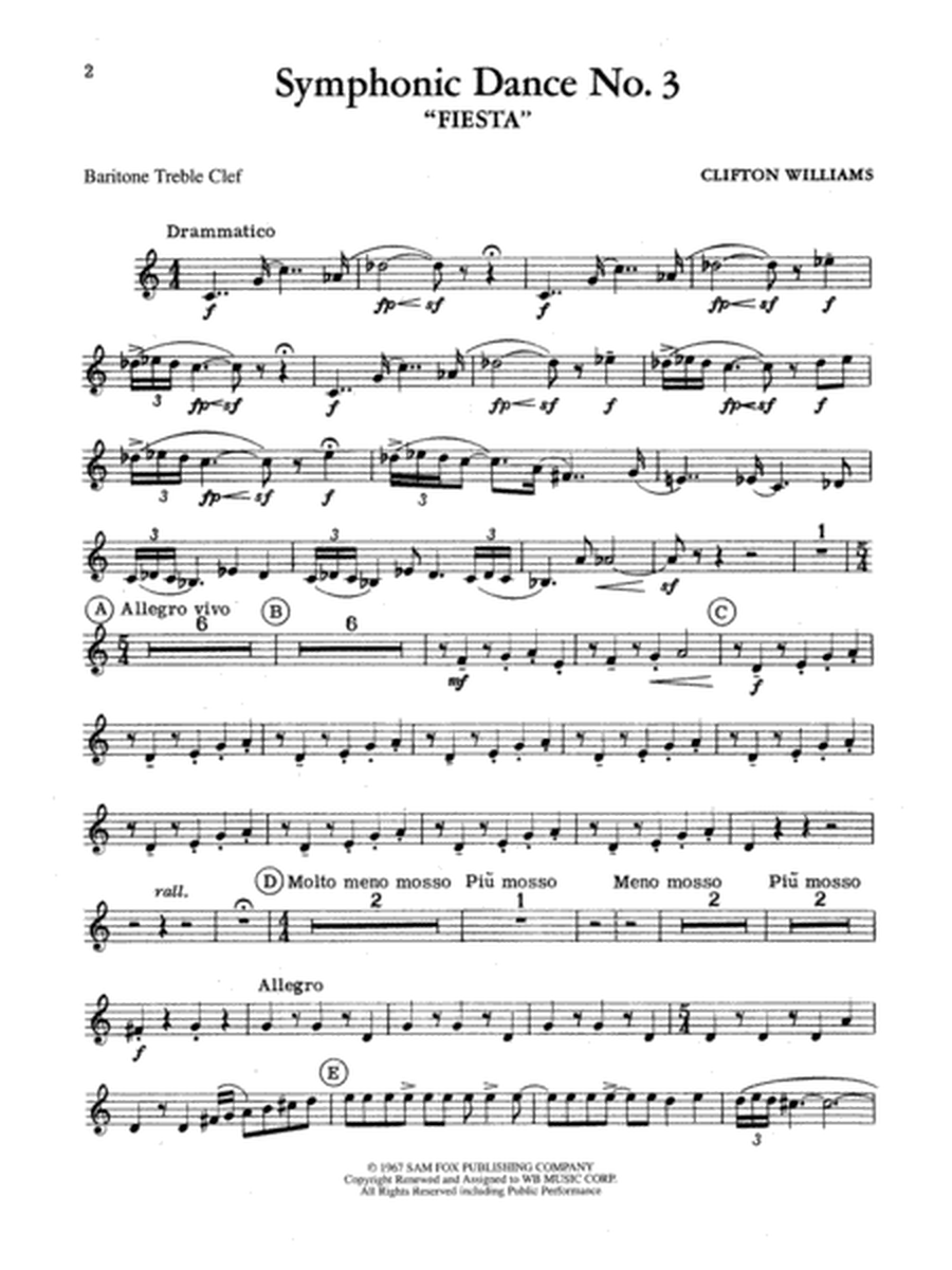 Symphonic Dance No. 3 ("Fiesta"): Baritone T.C.