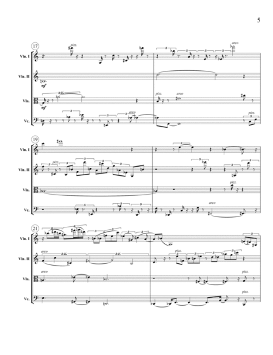 [Melby] String Quartet No. 5 String Quartet scores gallery preview page 5