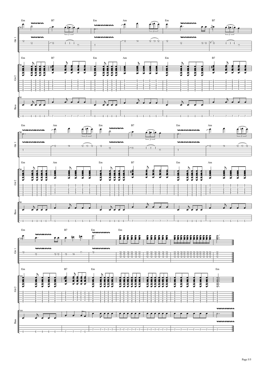 DESPERADO - Cancion Del Mariachi - Antonio Banderas - Acoustic Guitar Cover by SLAVE full score Acoustic Guitar scores gallery preview page 6
