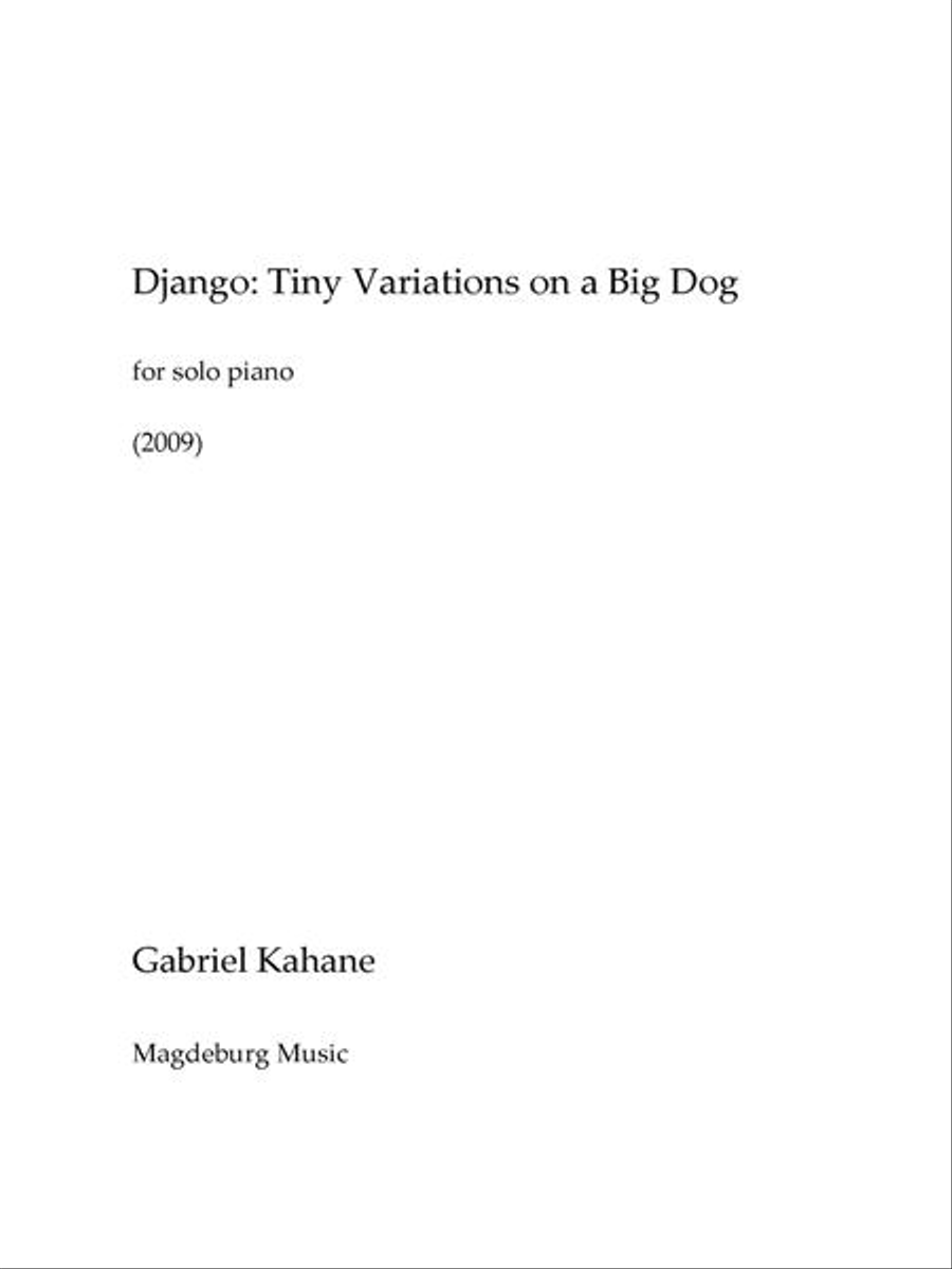Django: Tiny Variations on a Big Dog Piano Solo scores gallery preview page 1