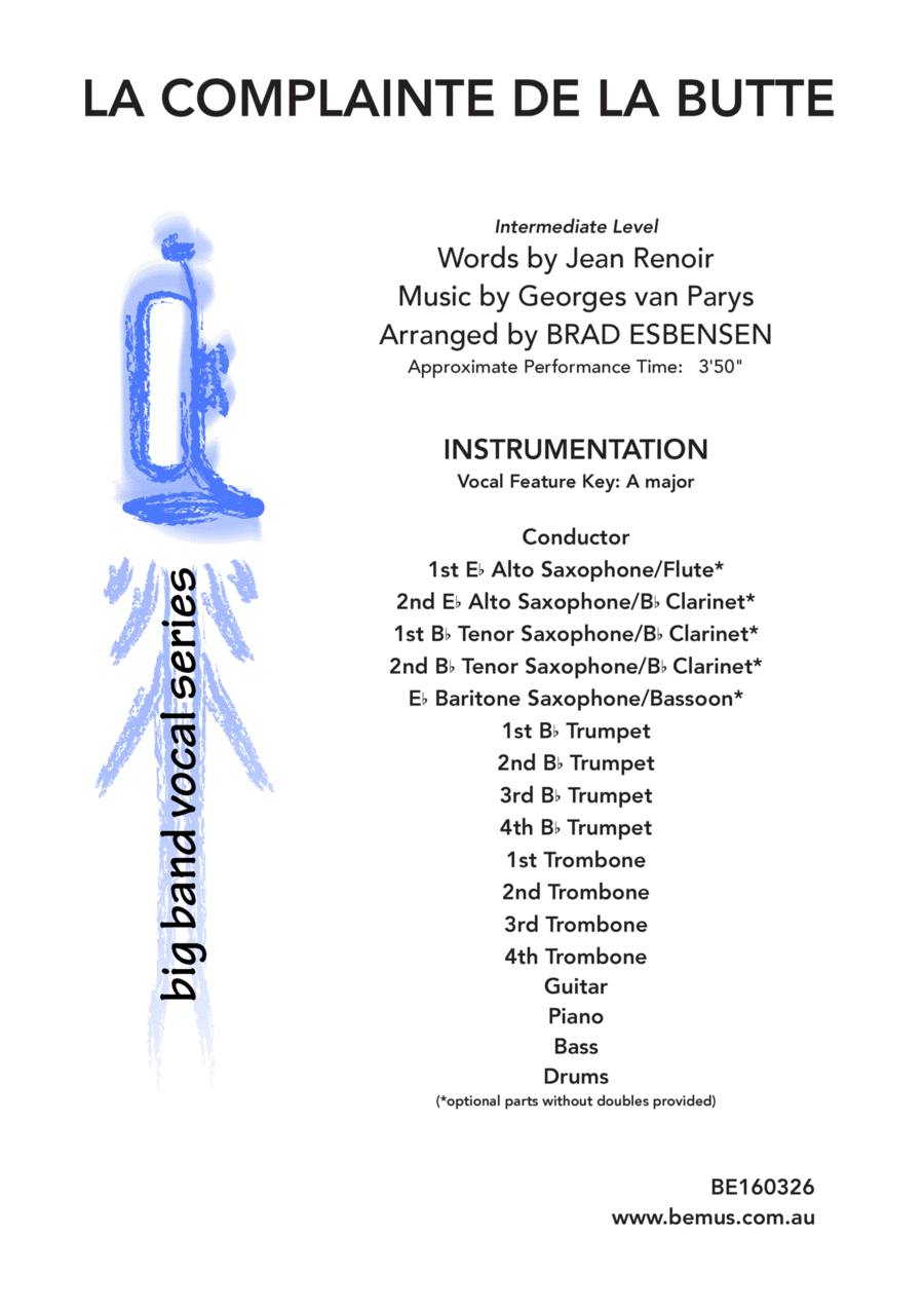 Complainte De La Butte Jazz Ensemble scores gallery preview page 1