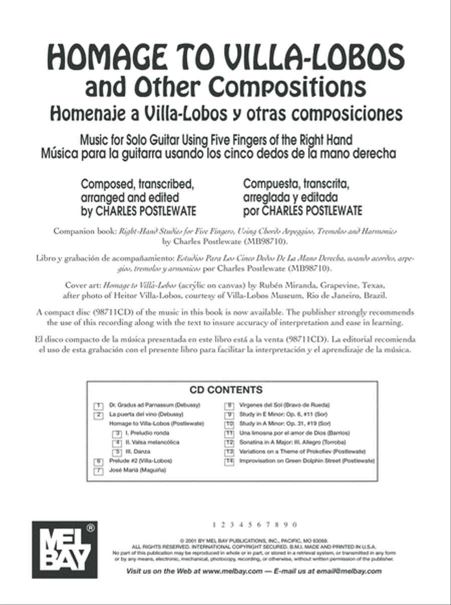 Homage to Villa-Lobos and Other Compositions Acoustic Guitar scores gallery preview page 2