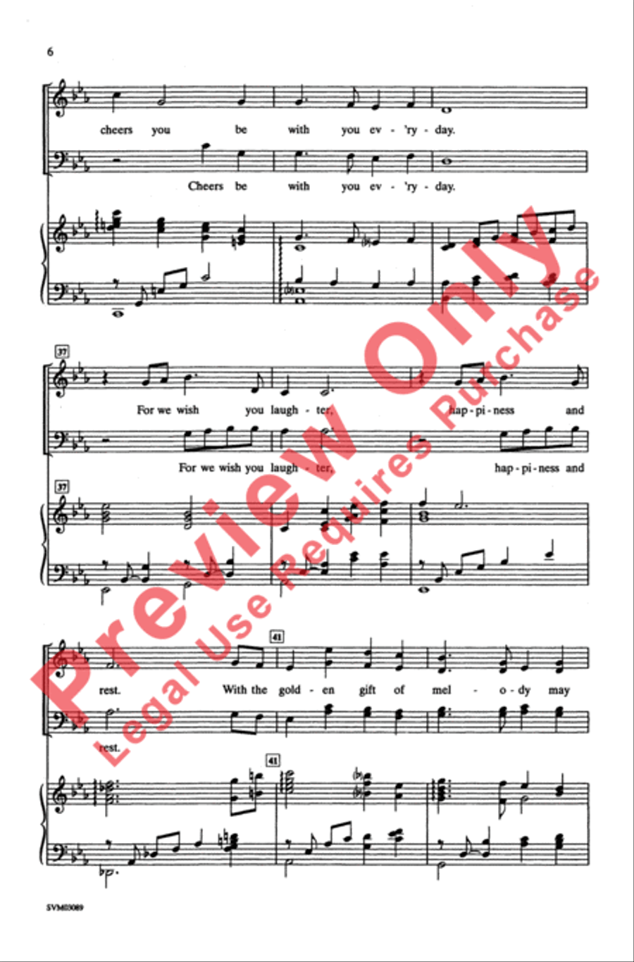For We Wish You Music - SATB 4-Part scores gallery preview page 6