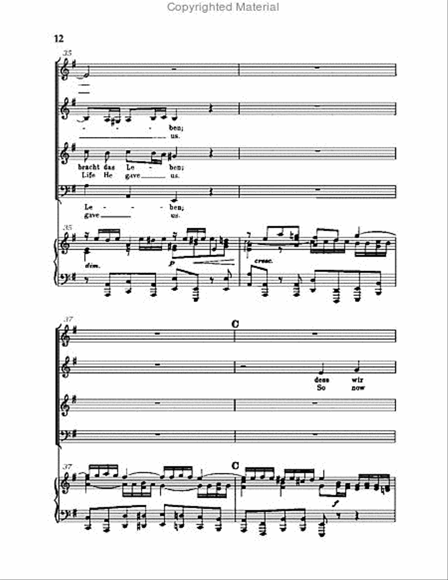 Christ lag in Todsbanden, BWV 4 Choir scores gallery preview page 12