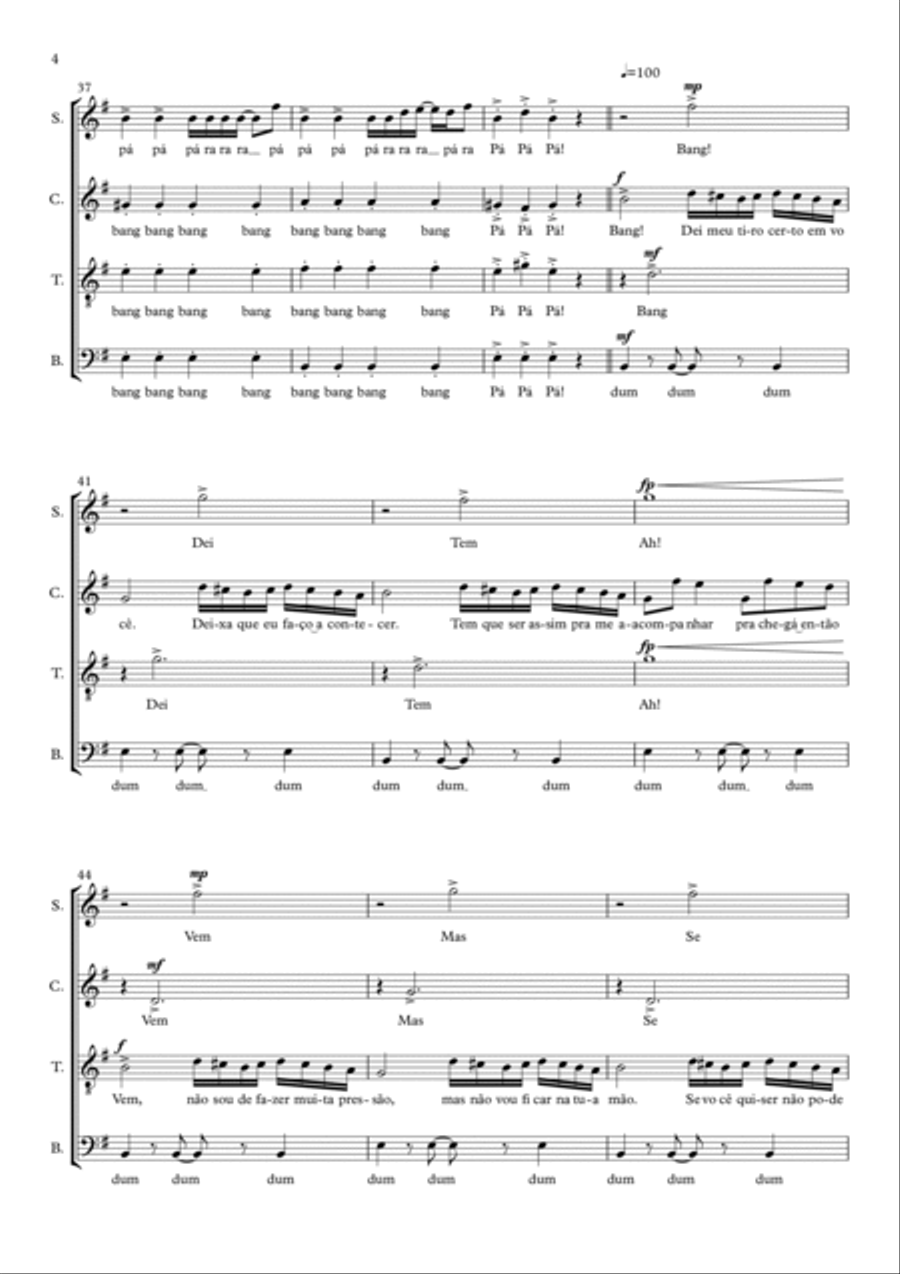 Bang Bang English Translation 4-Part scores gallery preview page 4