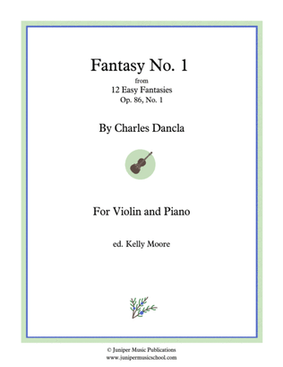 Fantasy No. 1 from 12 Easy Fantasies for Violin and Piano