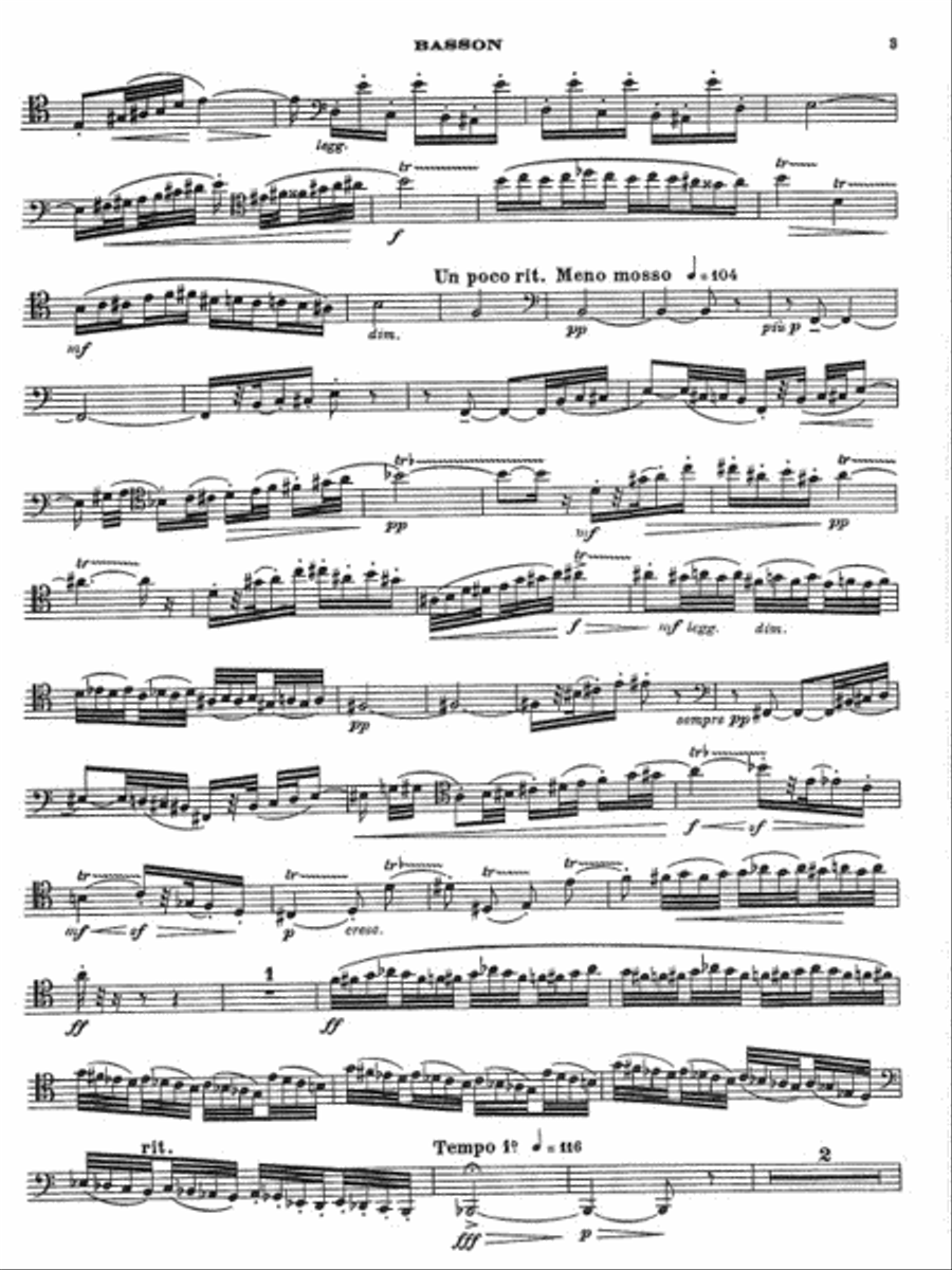 Fileuse (bassoon & Piano) Bassoon Solo scores gallery preview page 2