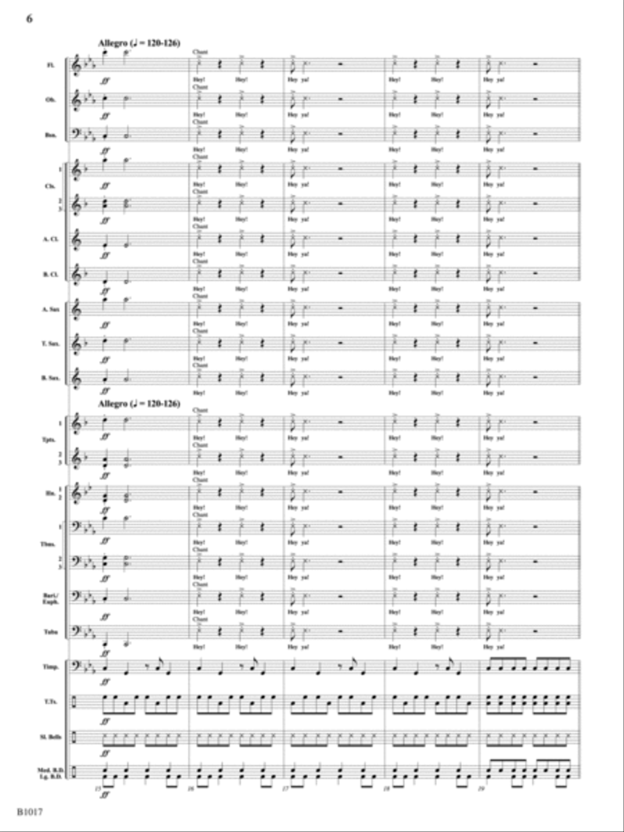 Warrior's Dance: Score Concert Band scores gallery preview page 6