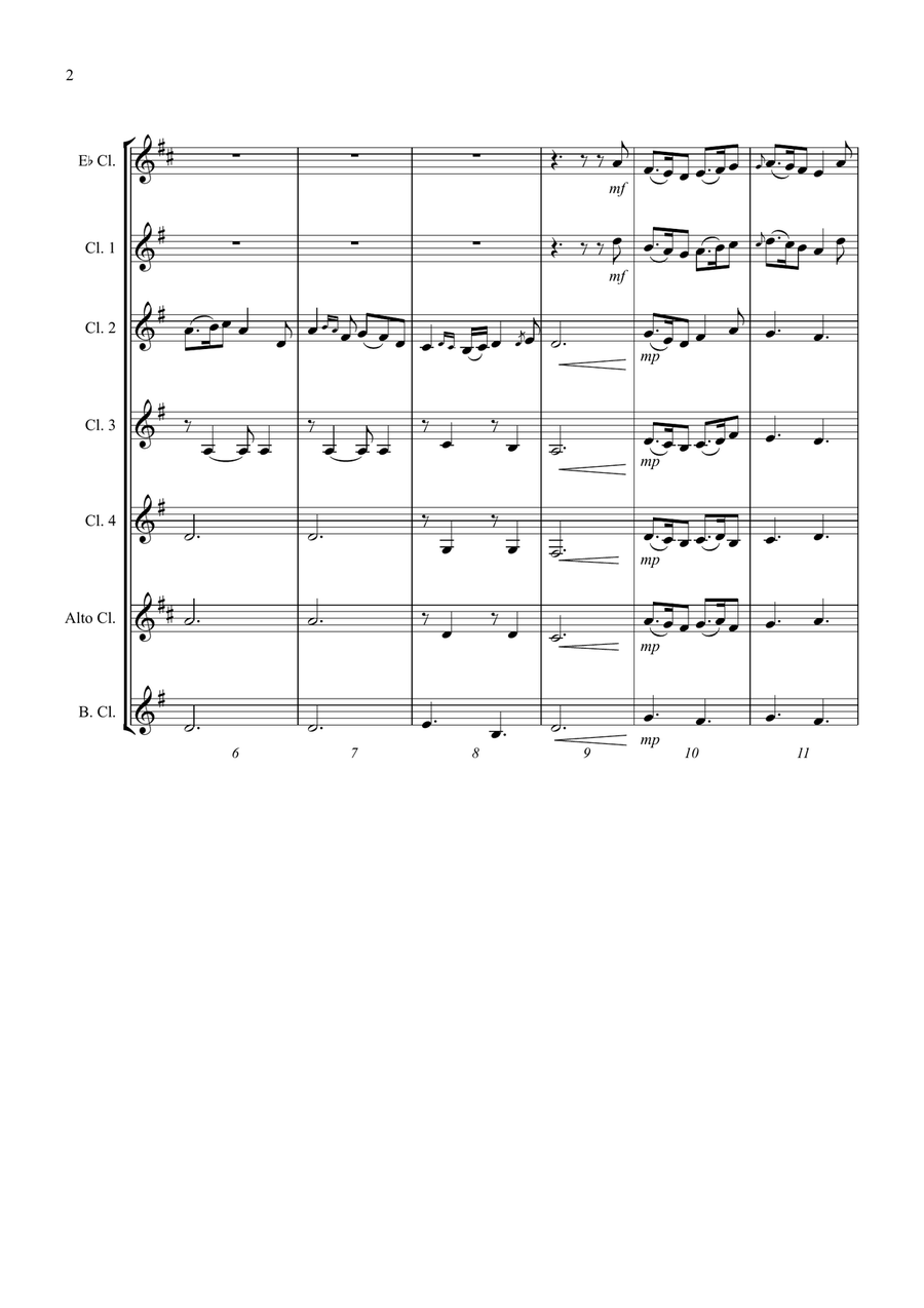 Lough Erin Shore - For Clarinet Choir Clarinet Choir scores gallery preview page 3