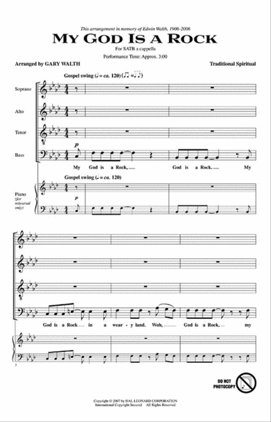 My God Is a Rock My God Is a Rock 4-Part scores gallery preview page 2