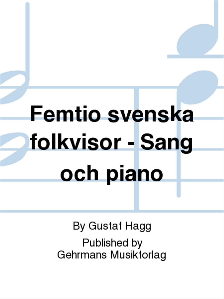 Femtio svenska folkvisor - Sang och piano Voice scores gallery preview page 1