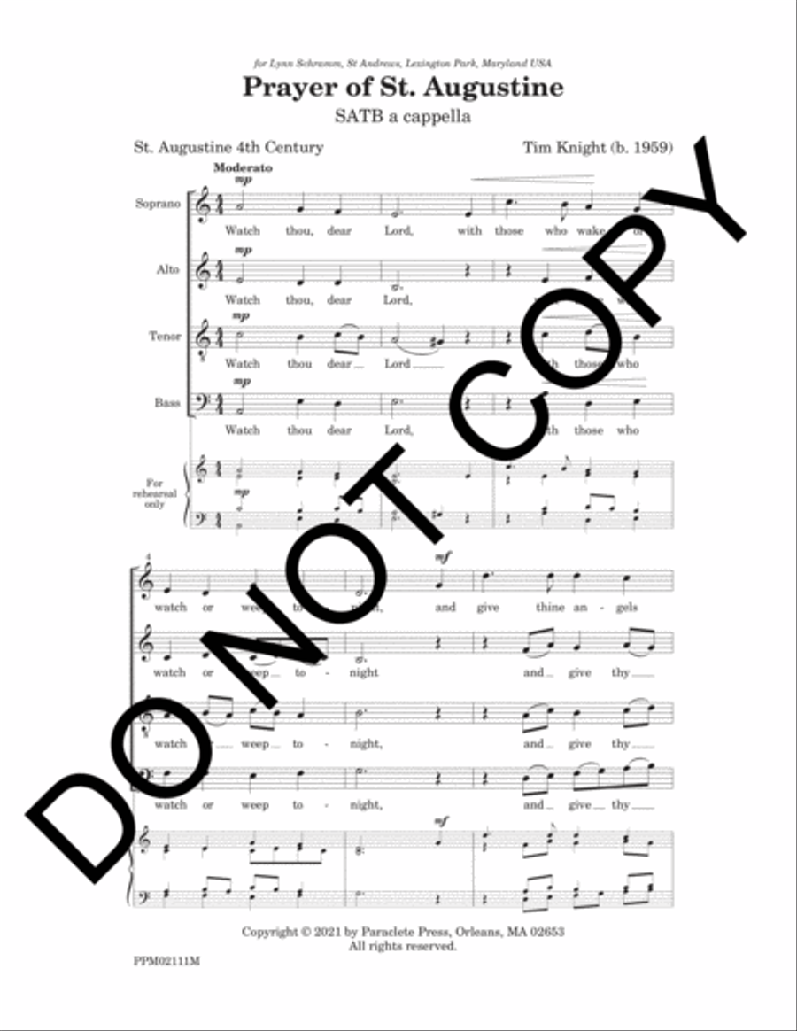 Prayer of St. Augustine 4-Part scores gallery preview page 4