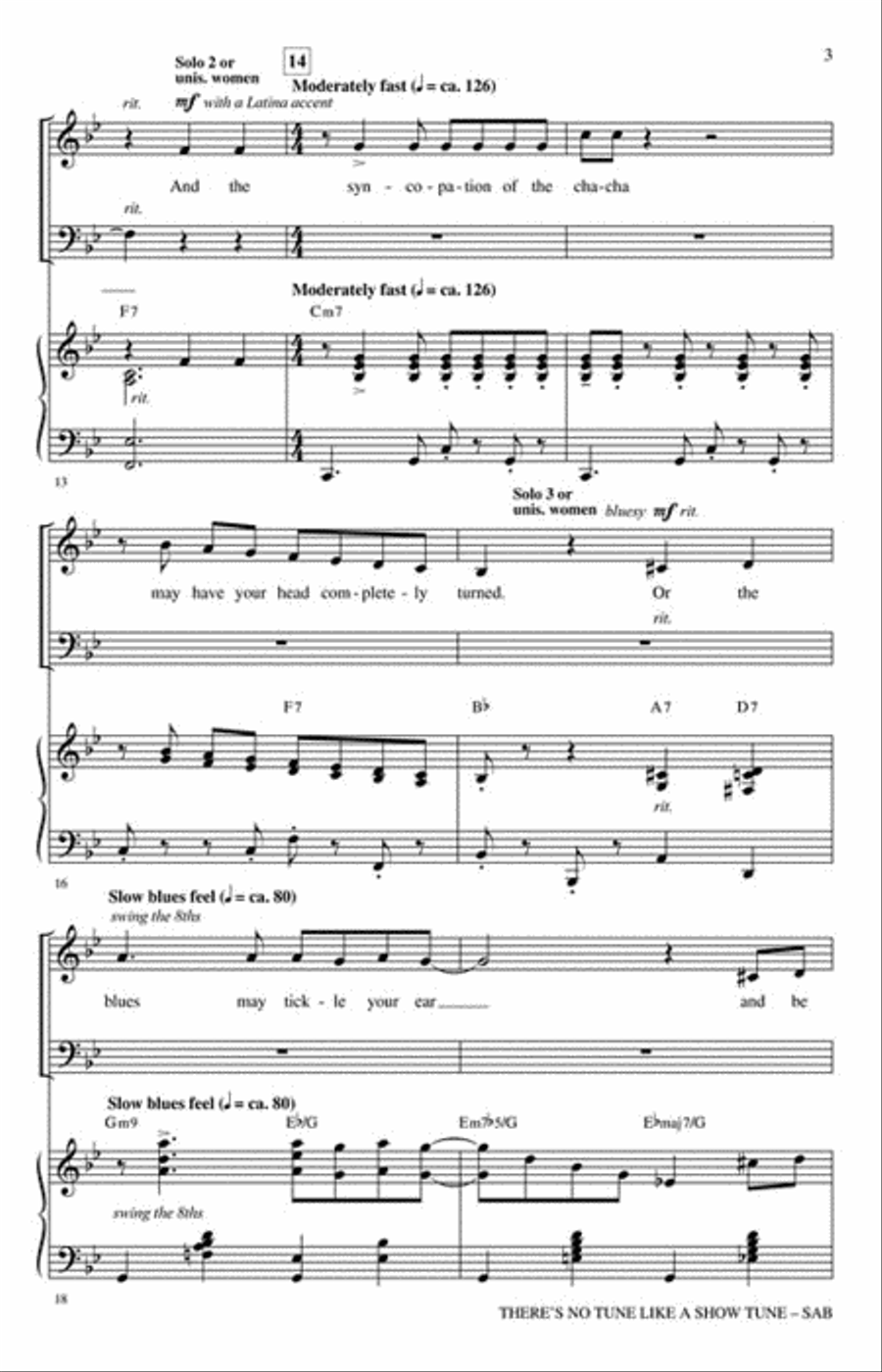 There's No Tune Like a Show Tune 3-Part scores gallery preview page 3