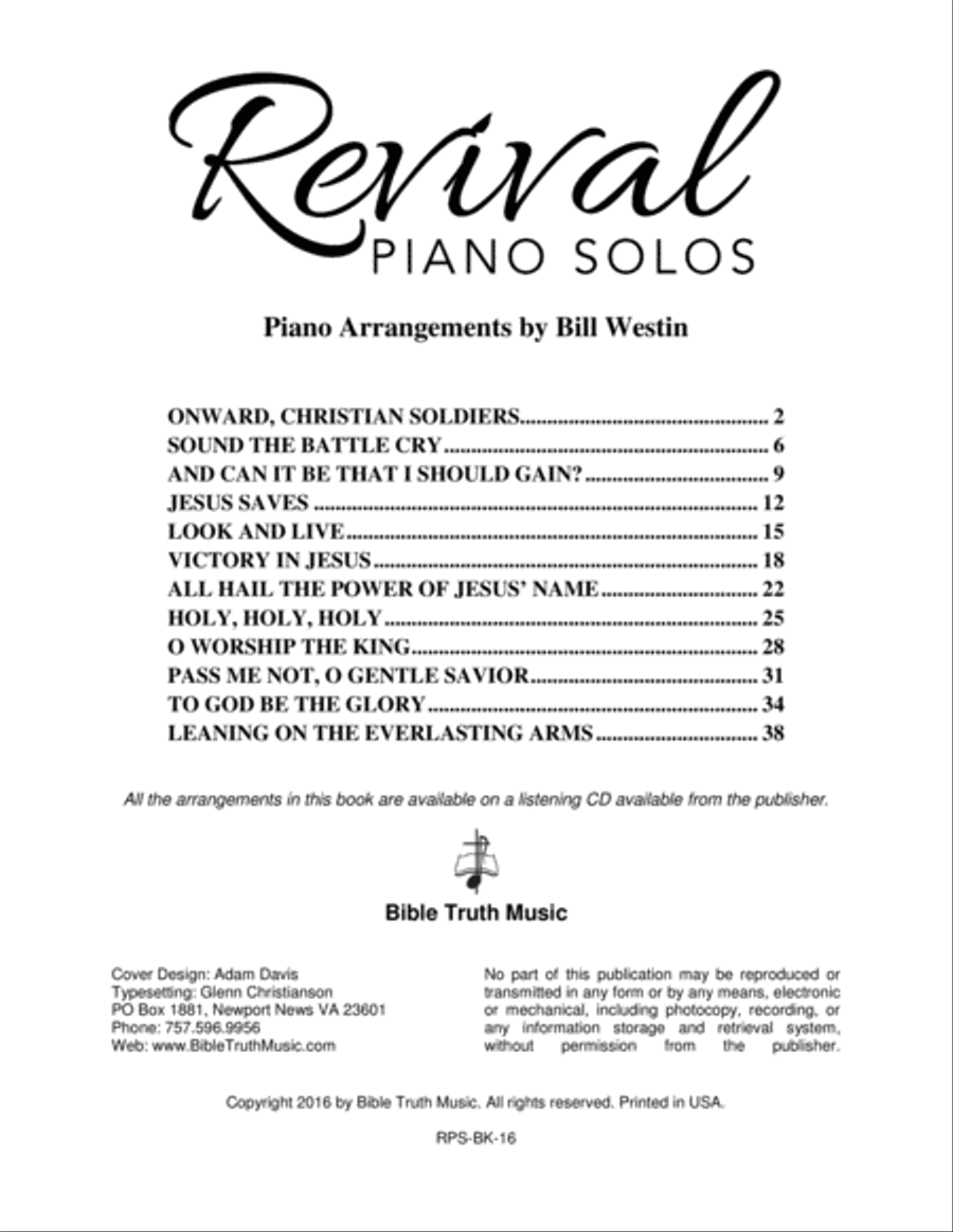 Revival Piano Solos Piano Book Piano Solo scores gallery preview page 1