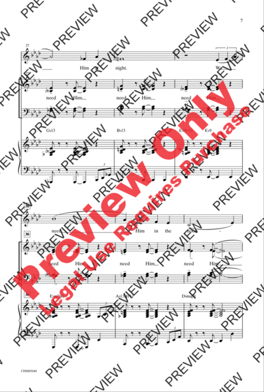 If We Ever Needed the Lord Before (We Sure Do Need Him Now) 4-Part scores gallery preview page 6