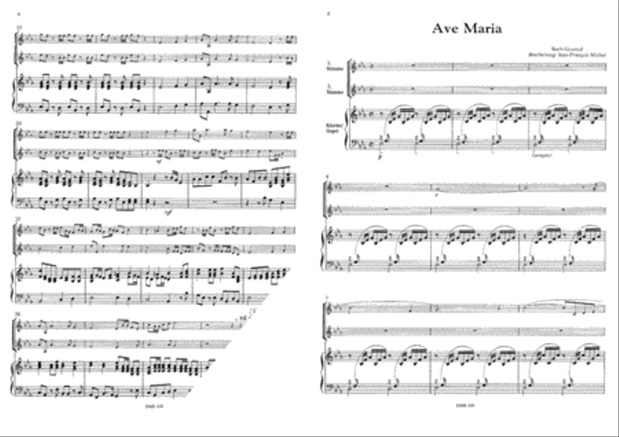 Ave Maria (Bach-Gounod) / Halleluja (Handel) / Trumpet Voluntary (Clarke) Euphonium scores gallery preview page 3