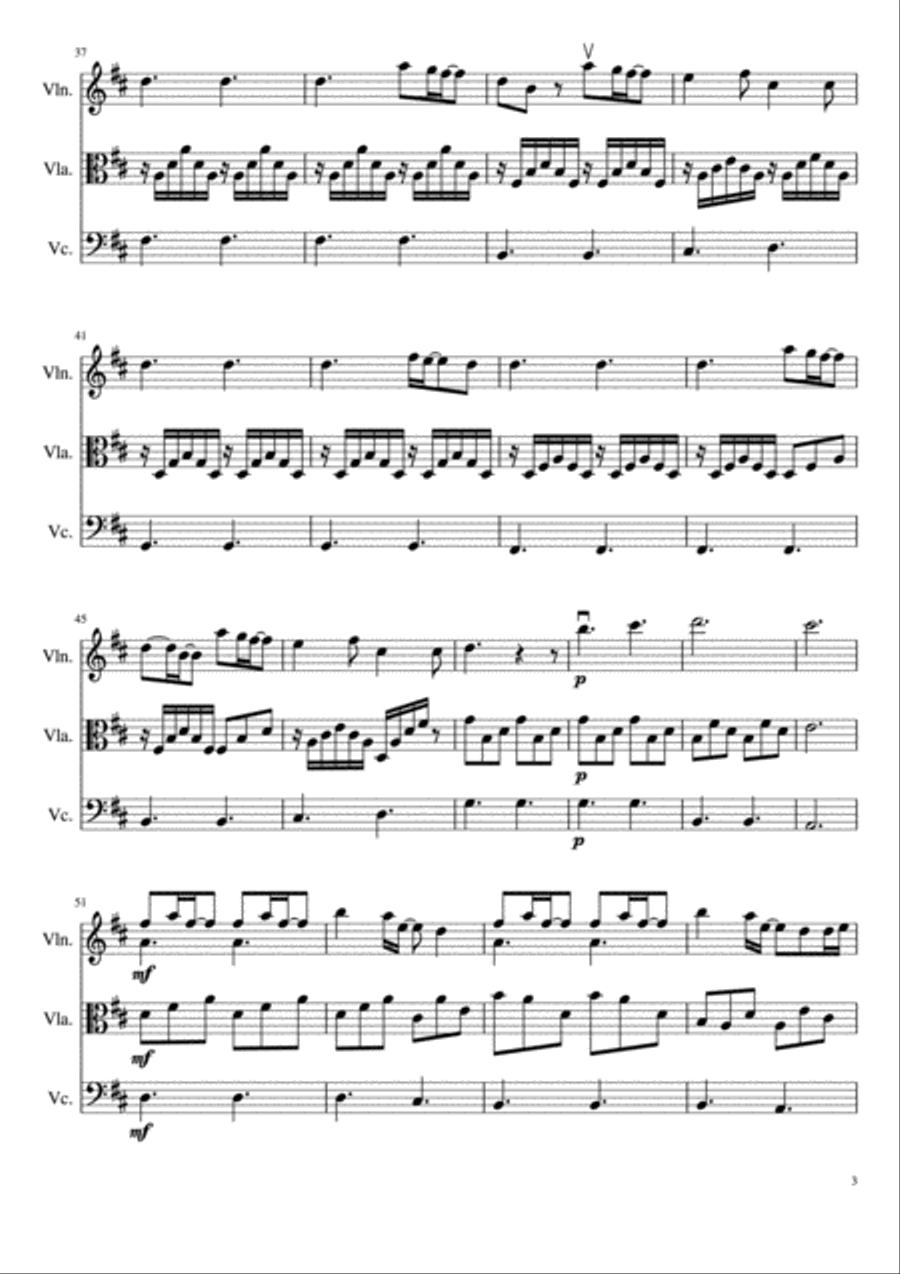 A Thousand Years String Trio scores gallery preview page 4