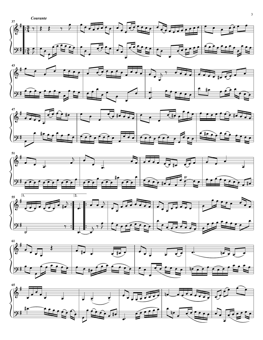 Bach Cello Suite in G Major: Duet arrangement String Duet scores gallery preview page 3