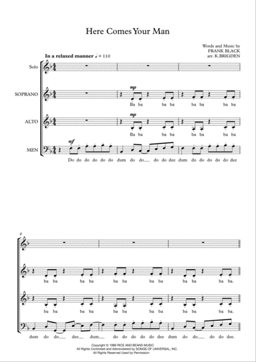 Here Comes Your Man SA scores gallery preview page 1