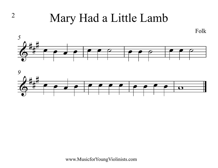 Easy Violin Songs Violin Solo scores gallery preview page 4