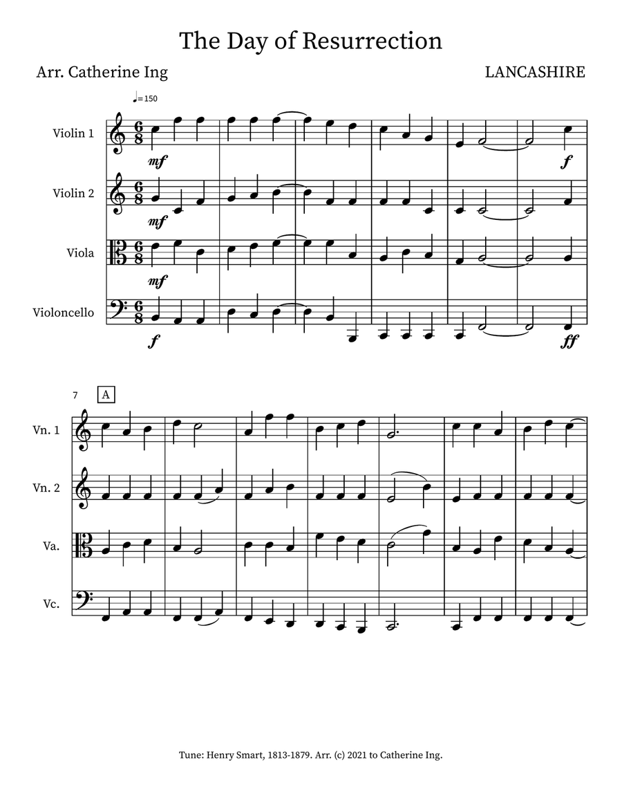 The Day of Resurrection - String Quartet String Quartet scores gallery preview page 1