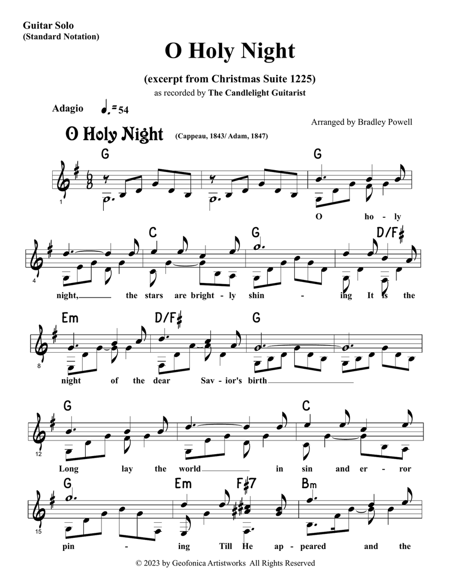 O Holy Night Acoustic Guitar scores gallery preview page 2