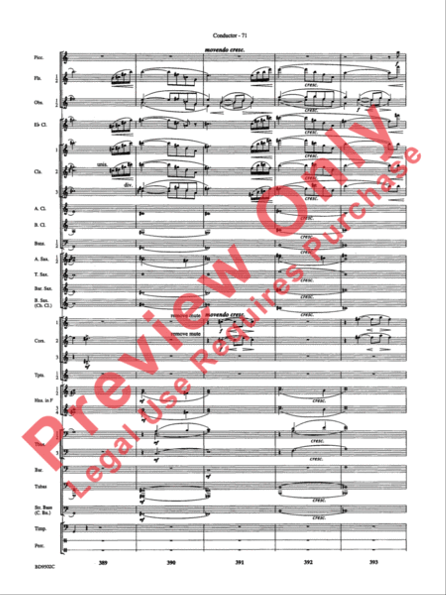 Symphony No. 3 for Band Concert Band scores gallery preview page 74