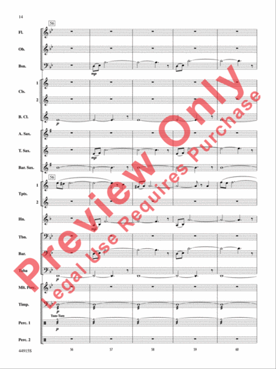 Transylvanian Lullaby Concert Band scores gallery preview page 15