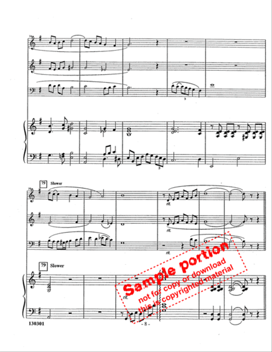 Safe In The Arms Of Jesus Woodwind Trio scores gallery preview page 6