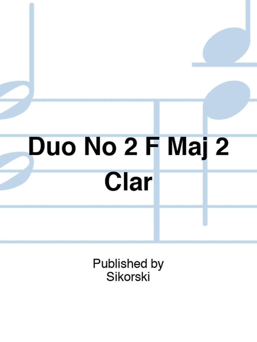 Duo No 2 F Maj 2 Clar