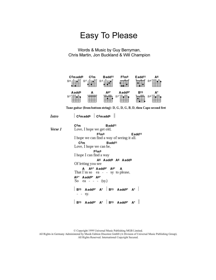 Easy To Please Acoustic Guitar scores gallery preview page 1