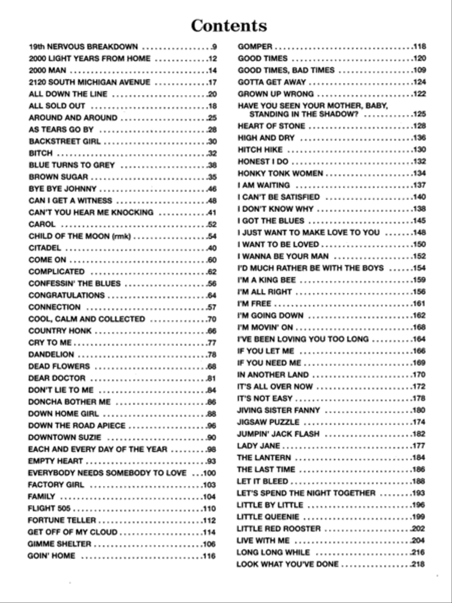 The Rolling Stones Fakebook (1963-1971) Guitar Tablature scores gallery preview page 2