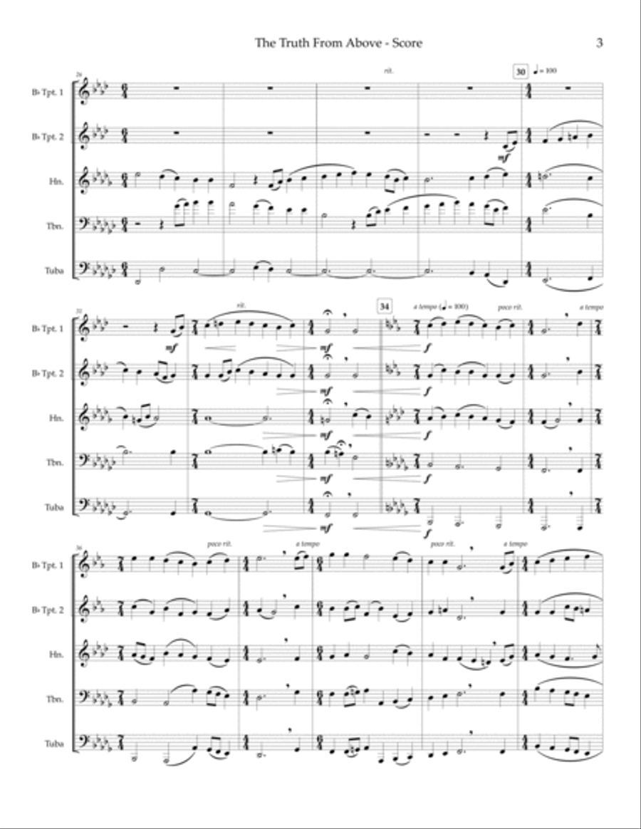 The Truth From Above - brass quintet image number null