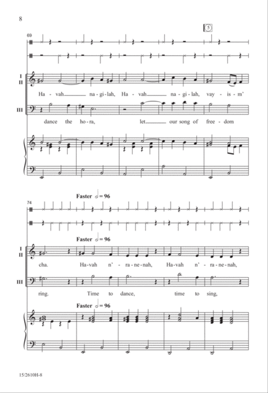 Hanukkah Nagilah Hanukkah Nagilah 3-Part scores gallery preview page 9