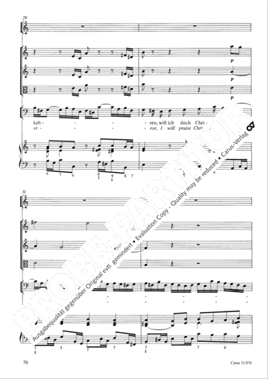 The heavens are telling the Father's glory (Die Himmel erzahlen die Ehre Gottes) 4-Part scores gallery preview page 71