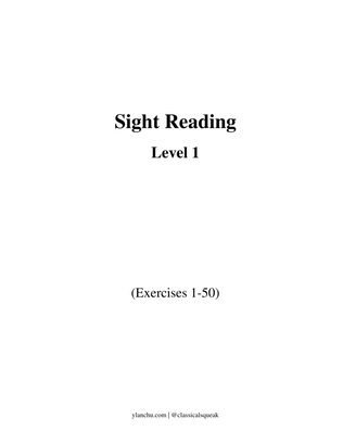 Sight Reading - Level 1 Piano (Digital PDF Download)