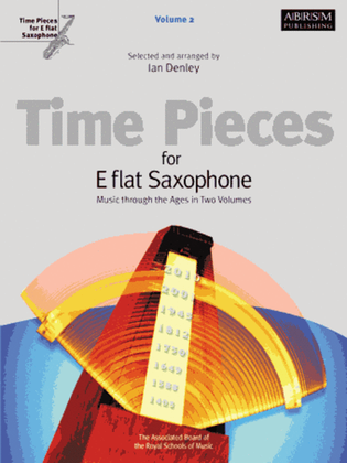 Book cover for Time Pieces for E flat Saxophone, Volume 2