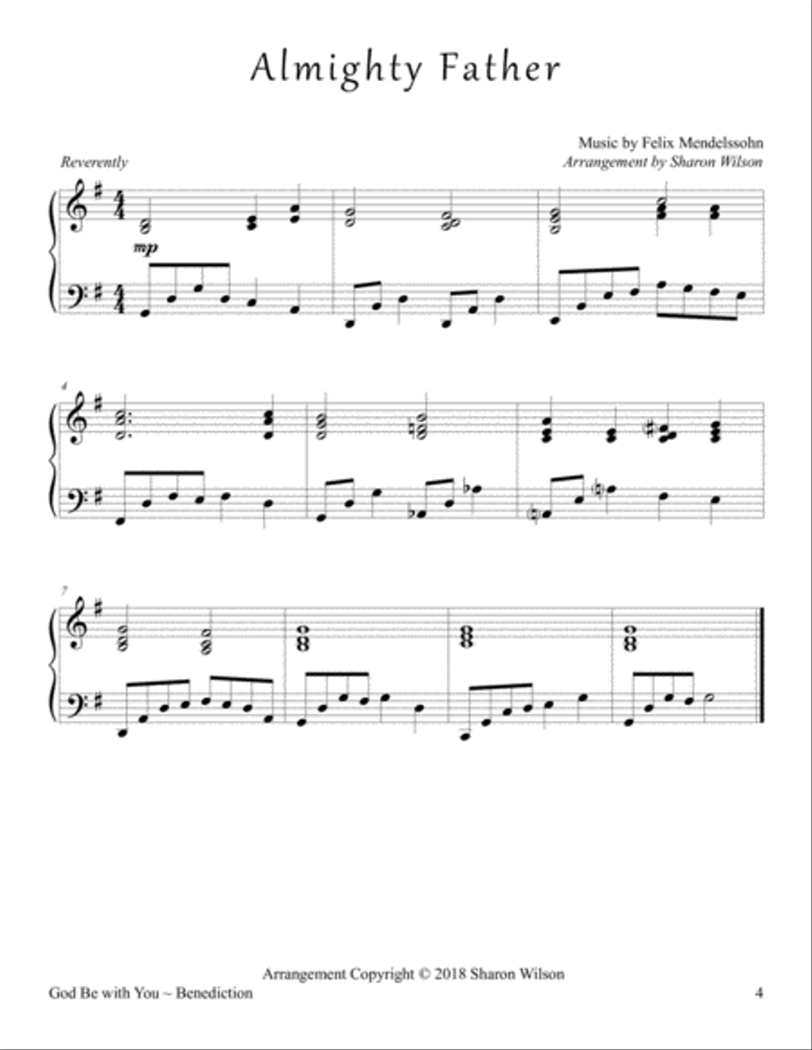 God Be with You: Benedictions and Postludes (A Collection of 12 Piano Solo Combinations) Piano Solo scores gallery preview page 5