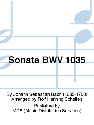 Book cover for Sonata BWV 1035