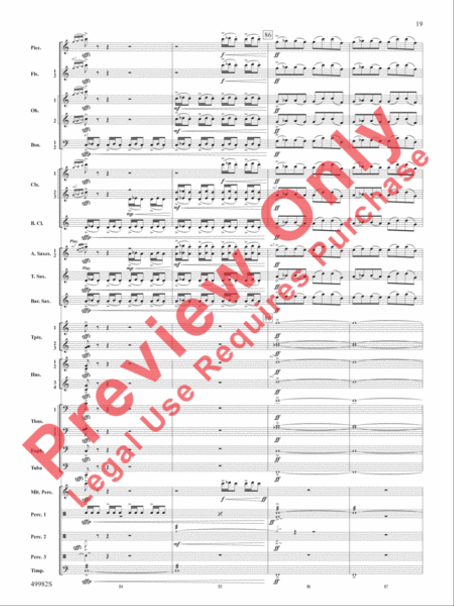 Midnight Ride Concert Band scores gallery preview page 20
