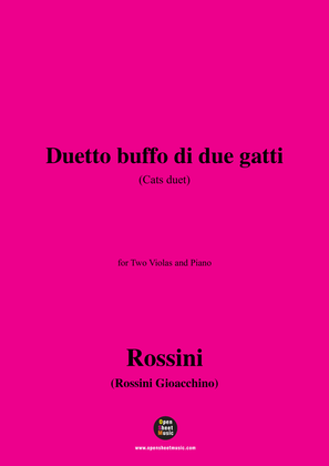 Book cover for Rossini-Duetto buffo di due gatti(Cats Duet),for Two Violas and Piano