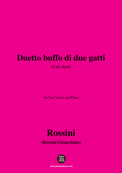 Rossini-Duetto buffo di due gatti(Cats Duet),for Two Violas and Piano image number null