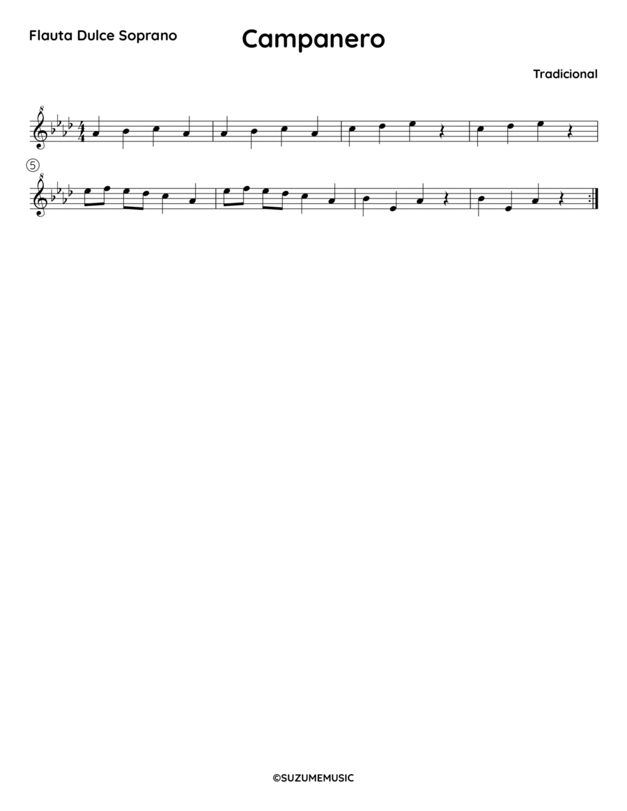 Campanero - Ab Campanero - Ab Flute Solo scores gallery preview page 1