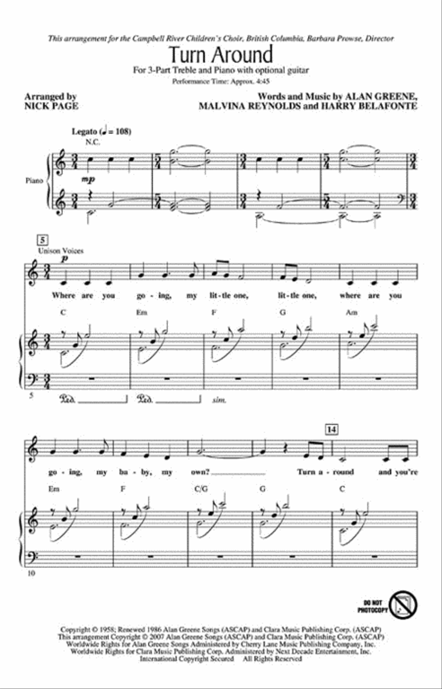 Turn Around Choir scores gallery preview page 2