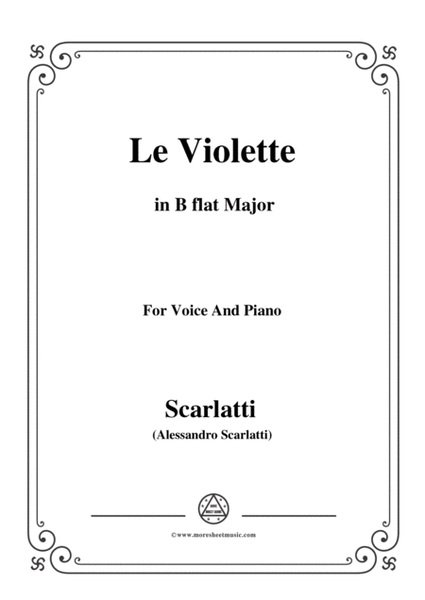 Scarlatti-Le Violette in B flat Major,from Pirro e Demetrio,for voice piano image number null