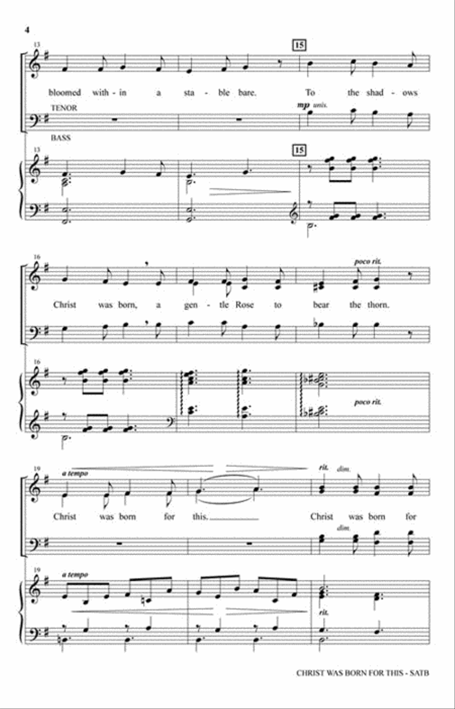 Christ Was Born for This Christ Was Born for This 4-Part scores gallery preview page 3