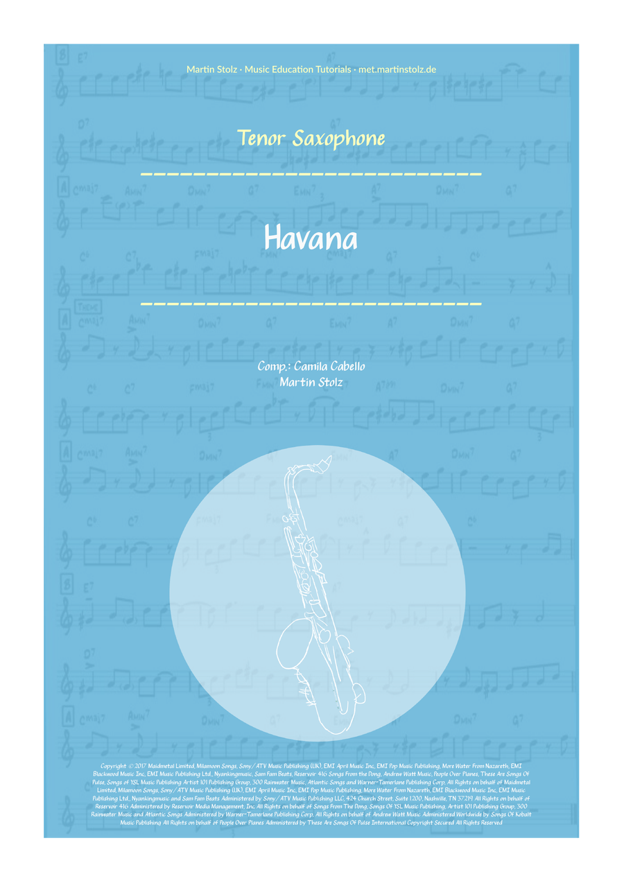 Havana Tenor Saxophone scores gallery preview page 1