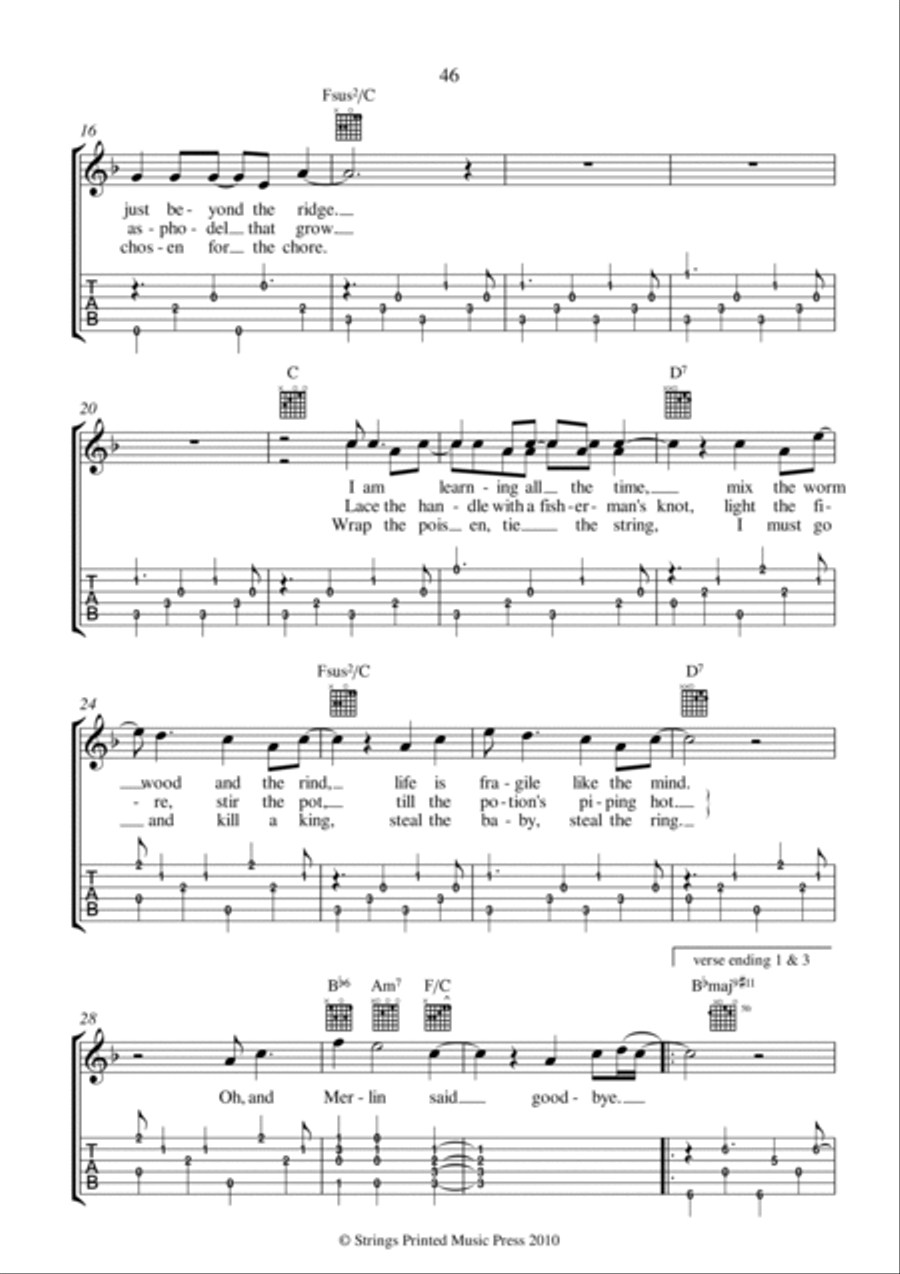 MERLIN SAID GOODBYE Acoustic Guitar scores gallery preview page 2