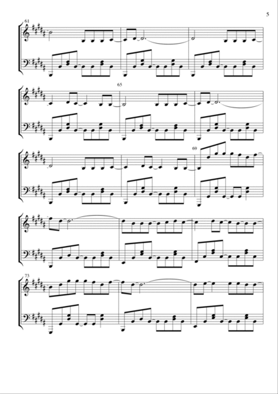 Dancing In The Dark Piano Solo scores gallery preview page 5