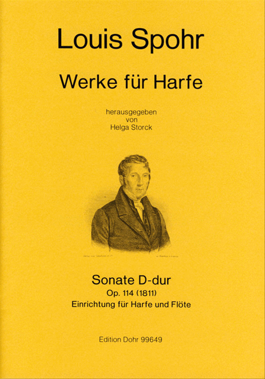 Sonate D-Dur op. 114 (1811) -Einrichtung für Harfe und Flöte- Flute scores gallery preview page 1